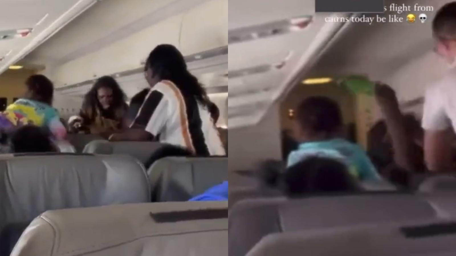 passengers fight on airplane