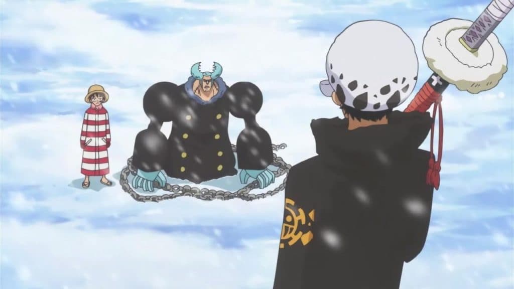 An image of Luffy's alliance with Law