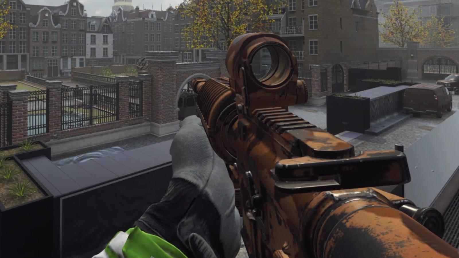 cod mw2 multiplayer using salty is a dog's m16 loadout on Breenbergh Hotel.
