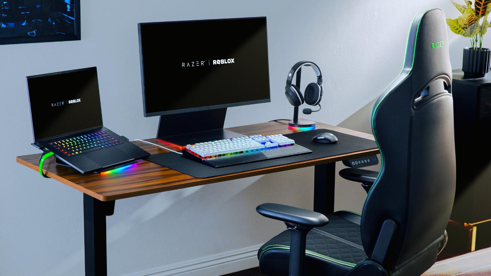 A desktop equipped with Razer Products