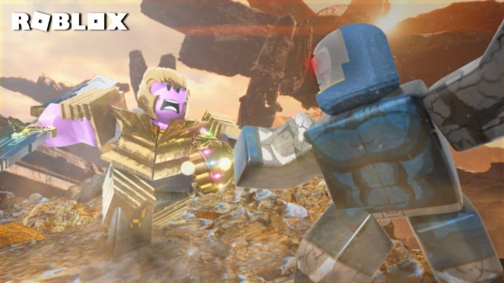 Roblox Hero and Villain Battlegrounds Thanos Battle