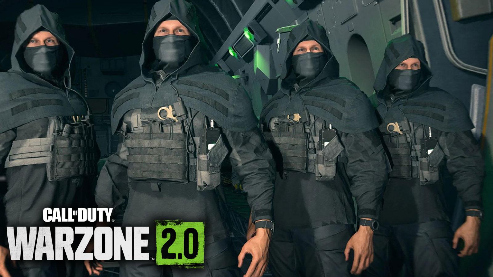 Four operators standing side by side in Warzone
