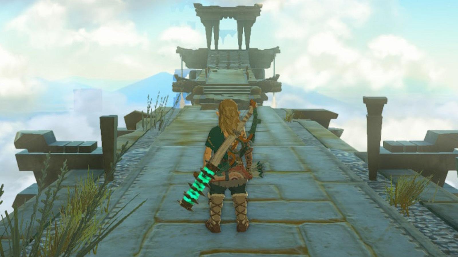 Link on a Sky Island in Tears of the Kingdom