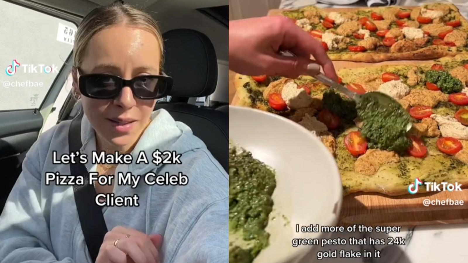Chef Bae in her viral $2000 pizza TikTok