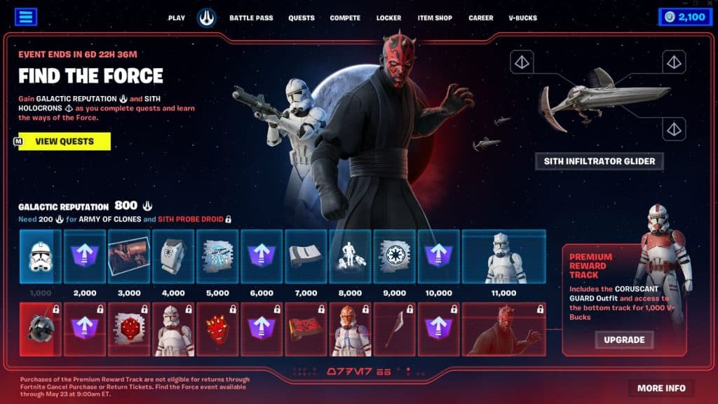 Fortnite Find the Force Quests