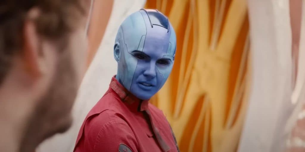 Karen Gillan as Nebula in the Guardians of the Galaxy Vol 3 cast