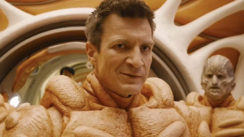 Nathan Fillion in Guardians of the Galaxy 3.