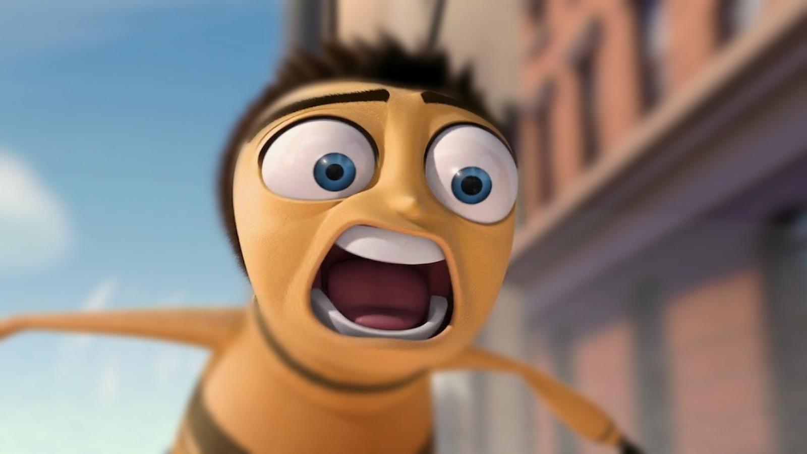 Barry from Bee Movie with surprised face