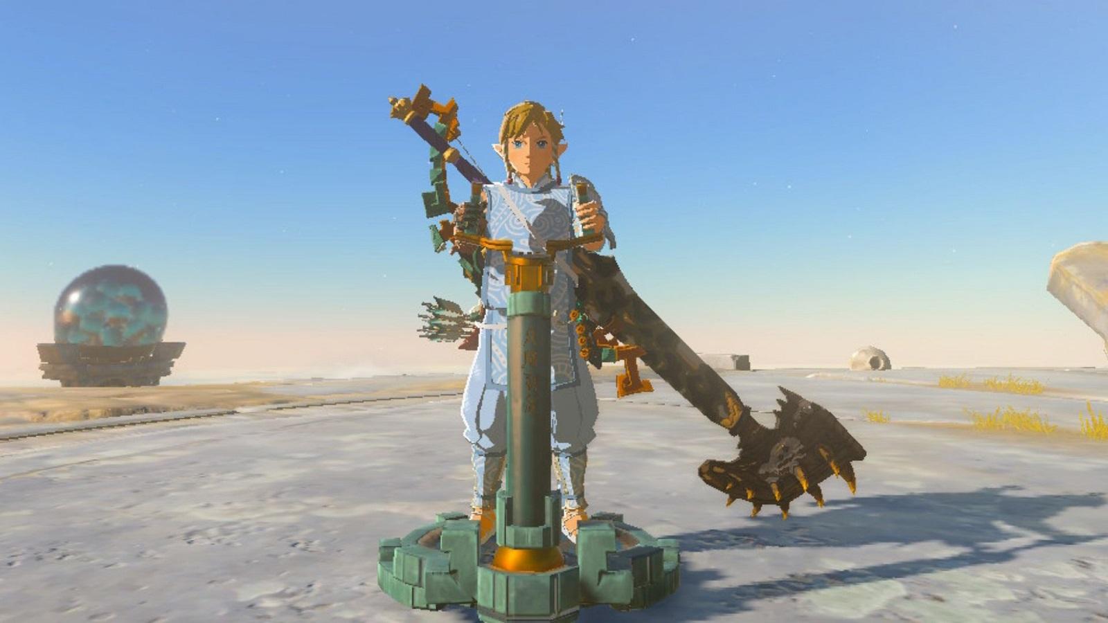 Link with the Steering Stick in Tears of the Kingdom