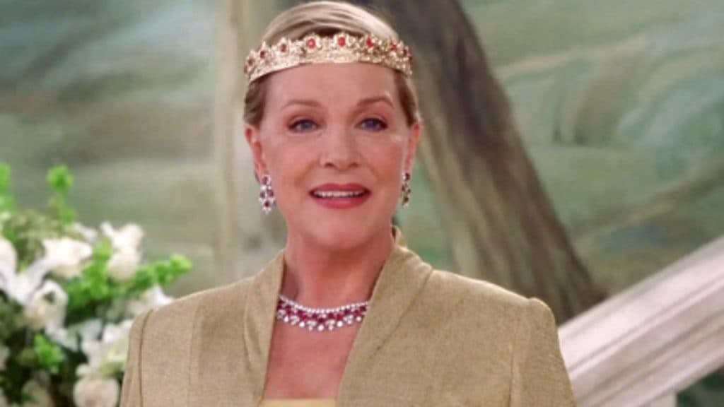 Queen Clarisse Renaldi wears her crown in The Princess Diaries 2