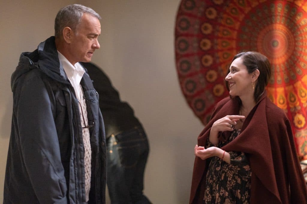 Tom Hanks' Otto speaks with Marisol, who is played by Mariana Treviño