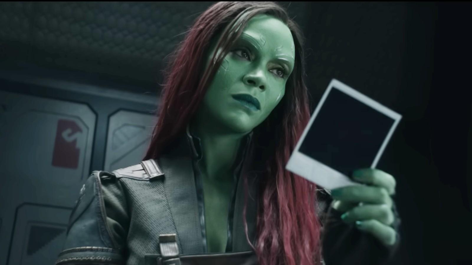 Gamora holds a Polaroid picture in Guardians of the Galaxy Vol. 3