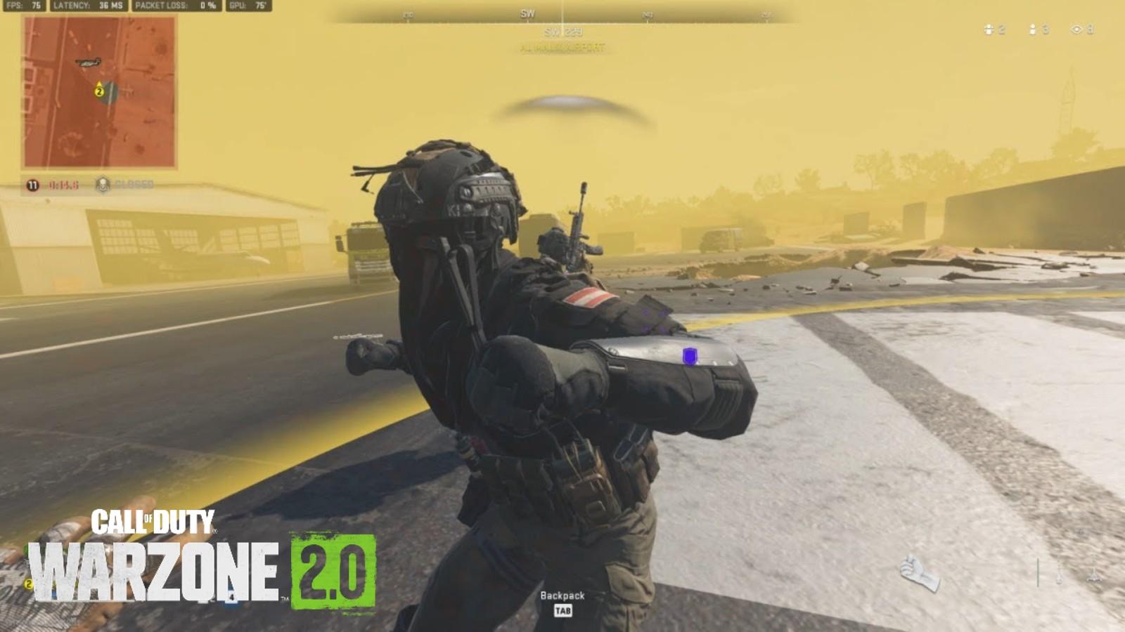 An operator punching in Warzone 2