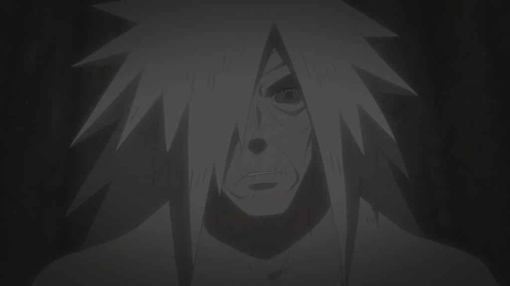 An image of old Madara with Rinnegan in Naruto