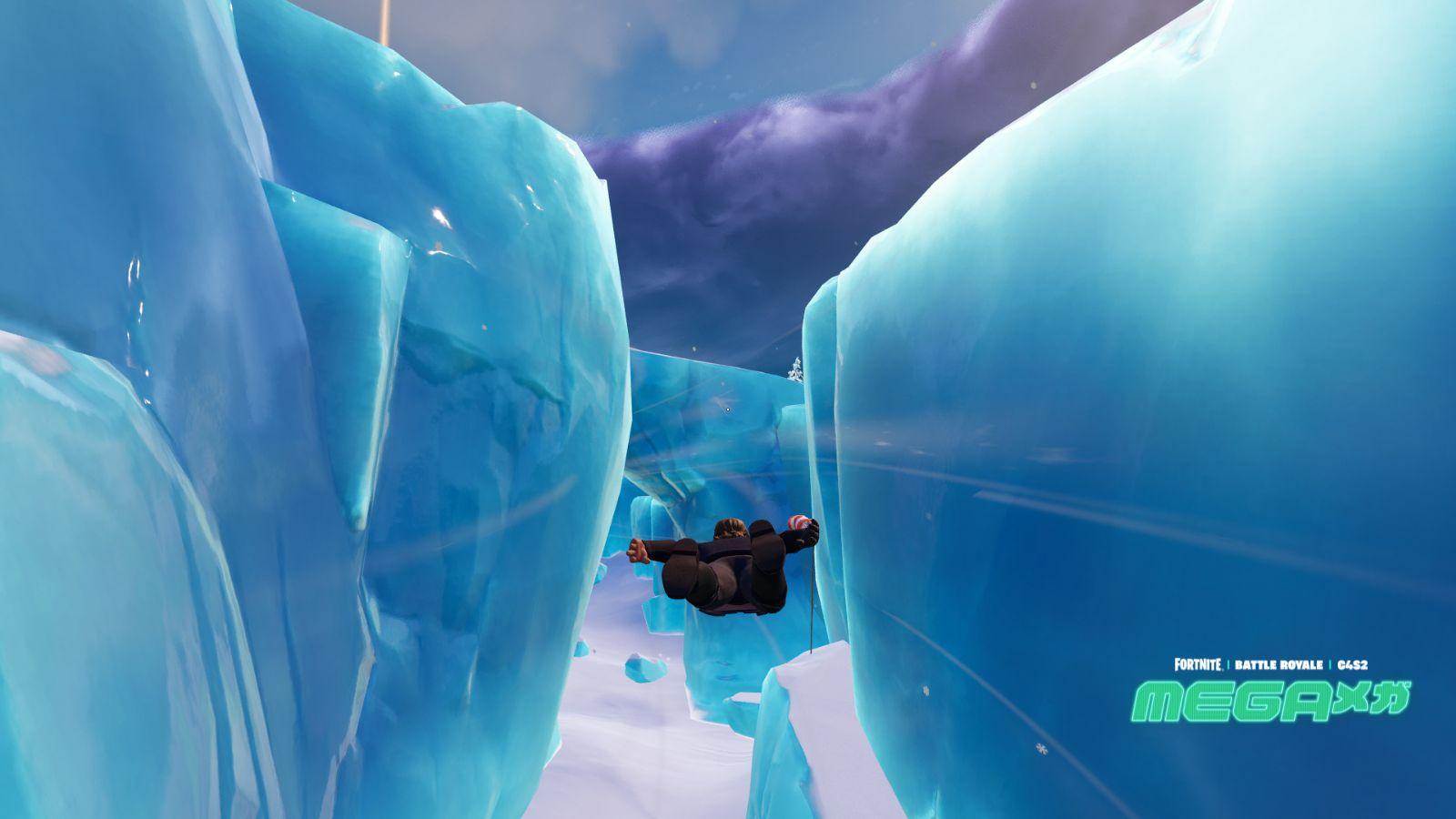 Player flying in a Wind Tunnel in Fortnite