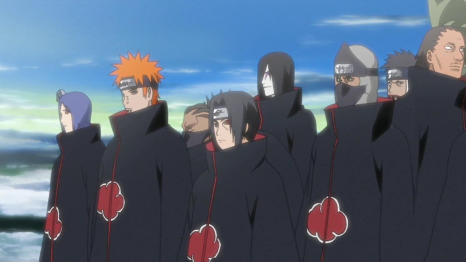 An image featuring major Akatsuki members in Naruto