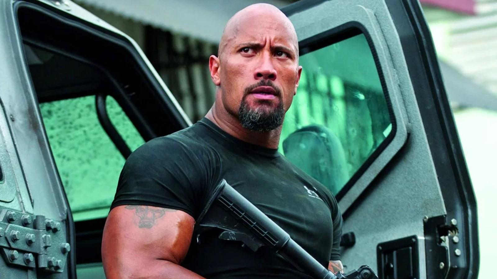Dwayne 'The Rock' Johnson as Luke Hobbs in the Fast and Furious franchise