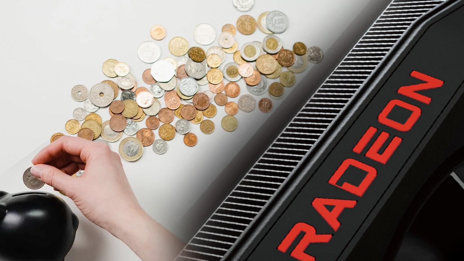 Radeon card with pennies