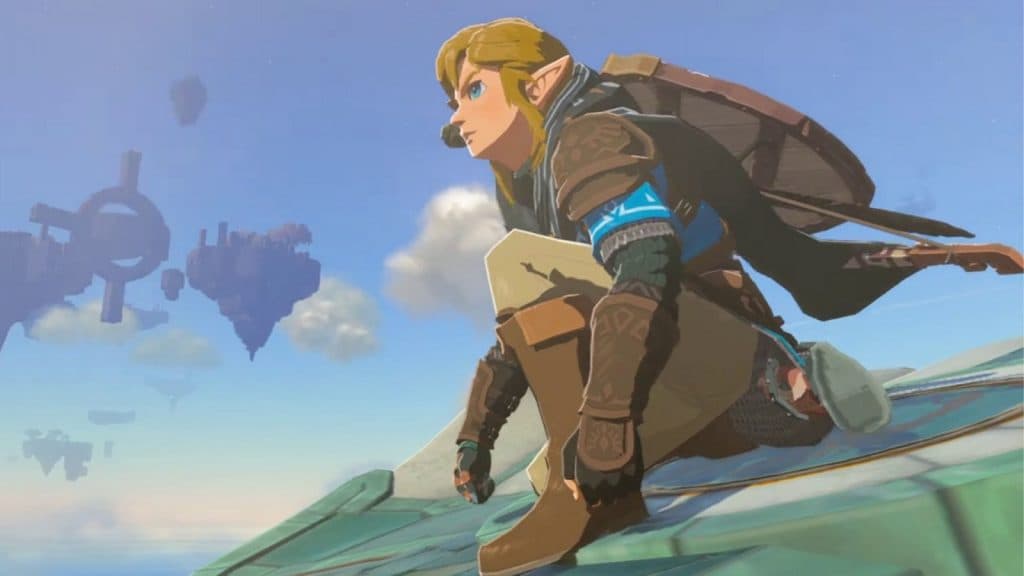 Link flying in Tears of the Kingdom