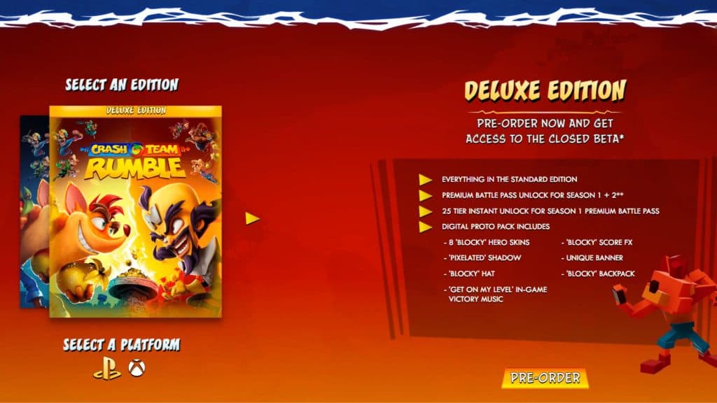 deluxe edition of crash team rumble