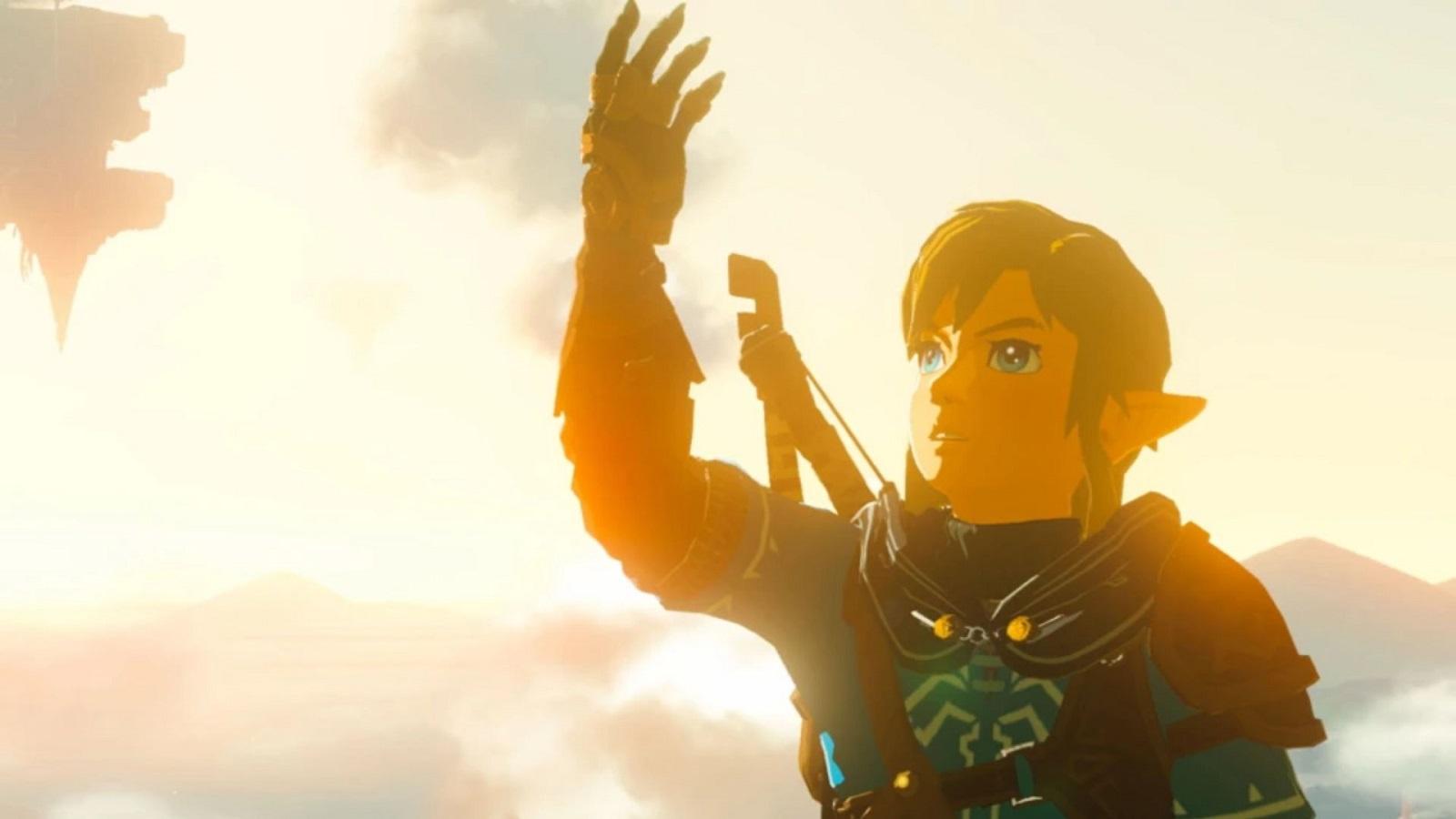 Link looking at his hand