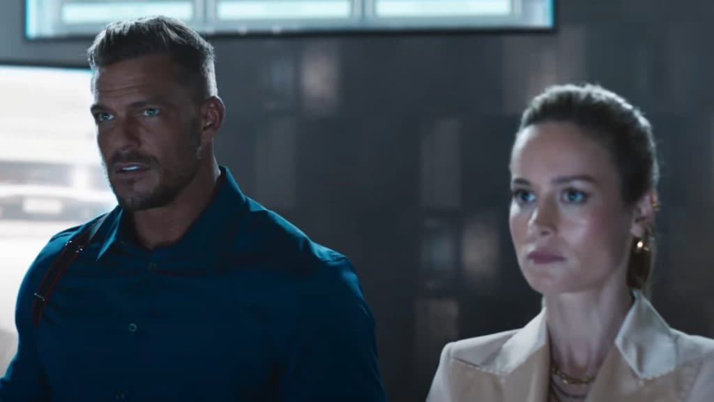 Alan Ritchson and Brie Larson in Fast X