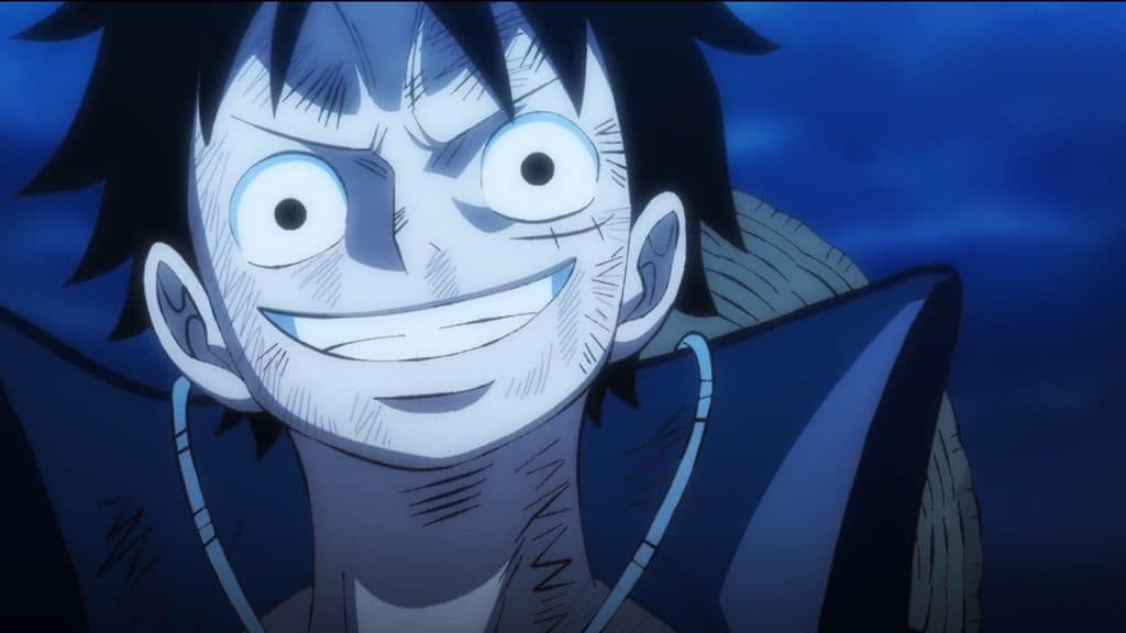 An image of Luffy's smile resembling Joy Boy in One Piece