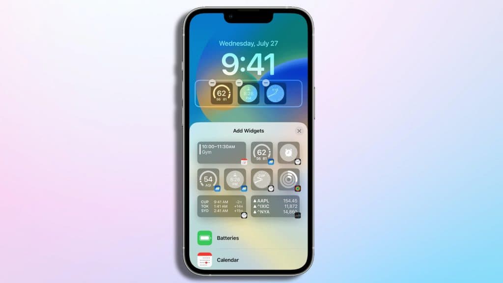 Adding widgets to iPhone's Lock Screen