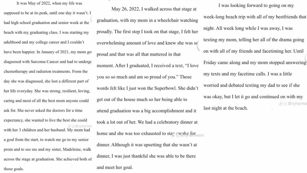 college essay that made my english teacher cry