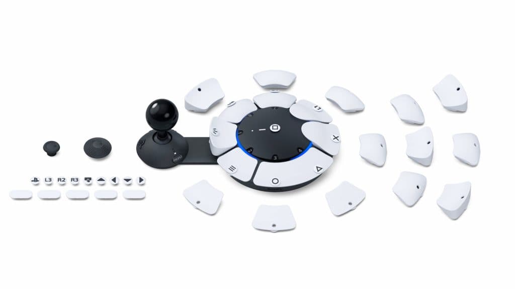 PlayStation access controller laid out with all buttons