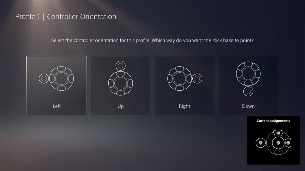 PlayStation access controller UI on PS5