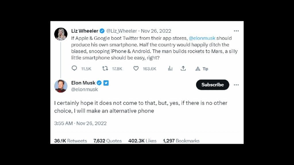 Elon Musk hinting at Tesla Phone in one of his tweets
