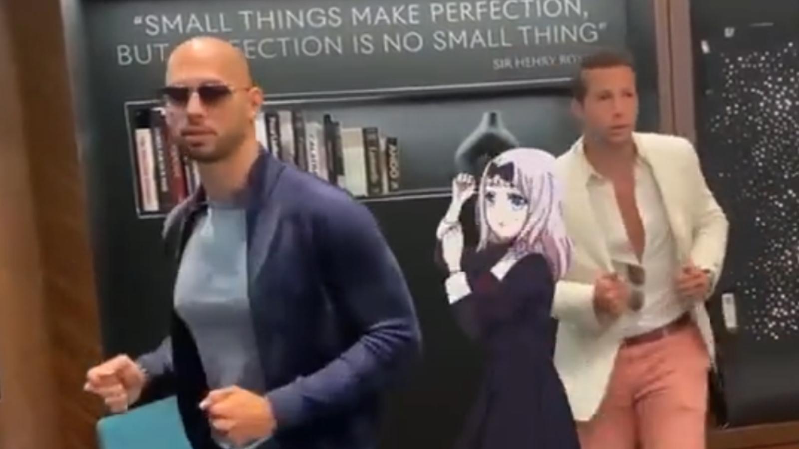 andrew tate dancing with anime girl