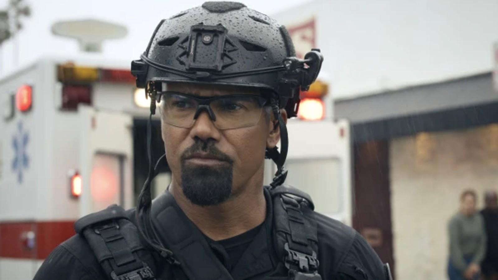 A close up of Shemar Moore on the show SWAT