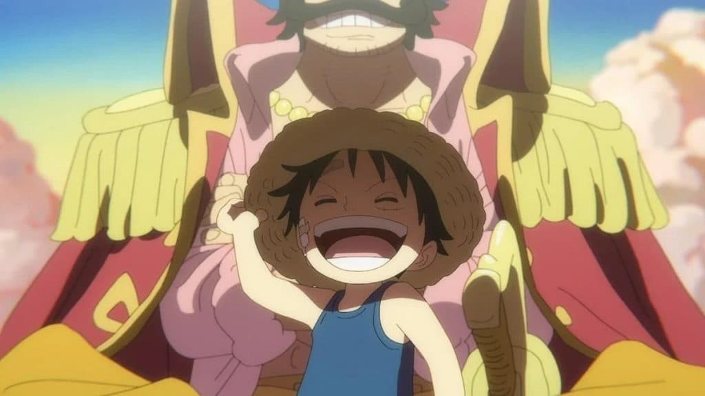 An image of Straw Hat Luffy and Pirate King sharing the same dream in One Piece