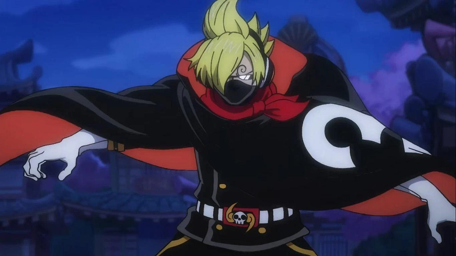 An image of Sanji's appearance in his Raid Suit