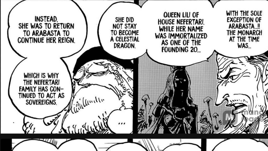 An image of Queen Lili from One Piece manga