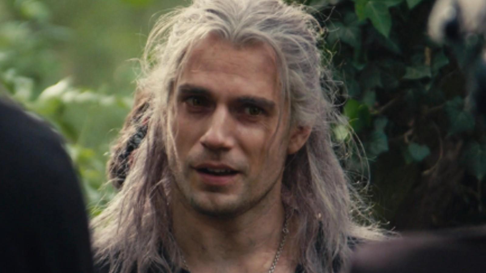 A close up of Henry Cavill as Geralt in The Witcher