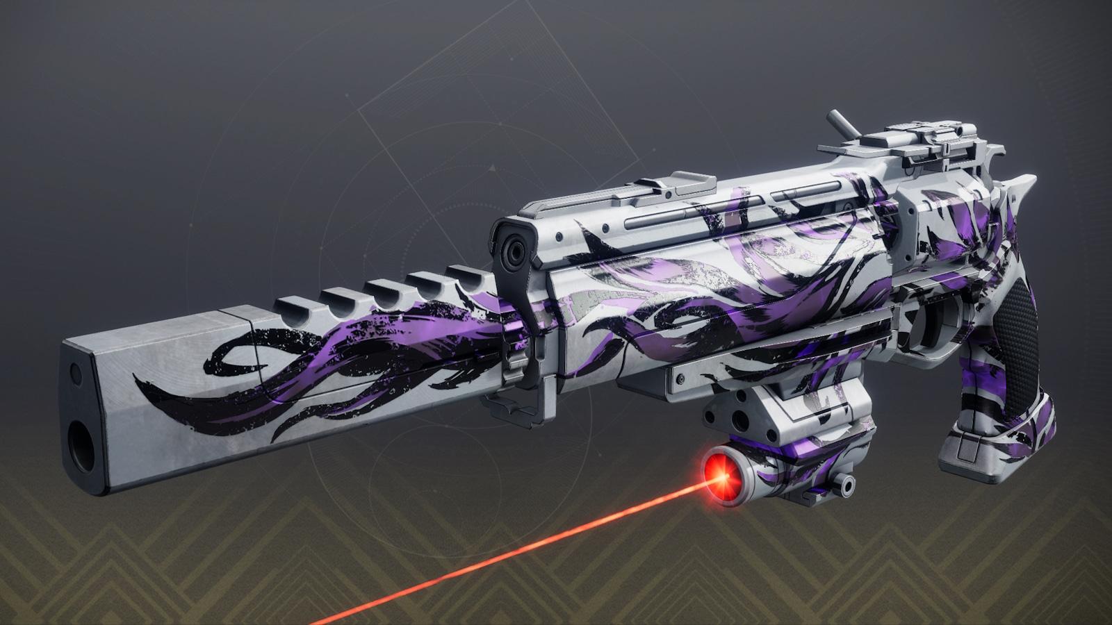 The Epochal Integration solar Hand Cannon in destiny 2 as seen in weapon preview.