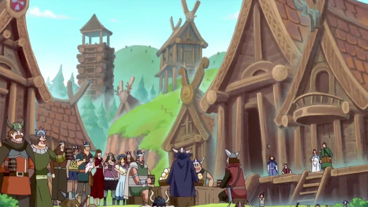 An image of a village from Elbaf in One Piece