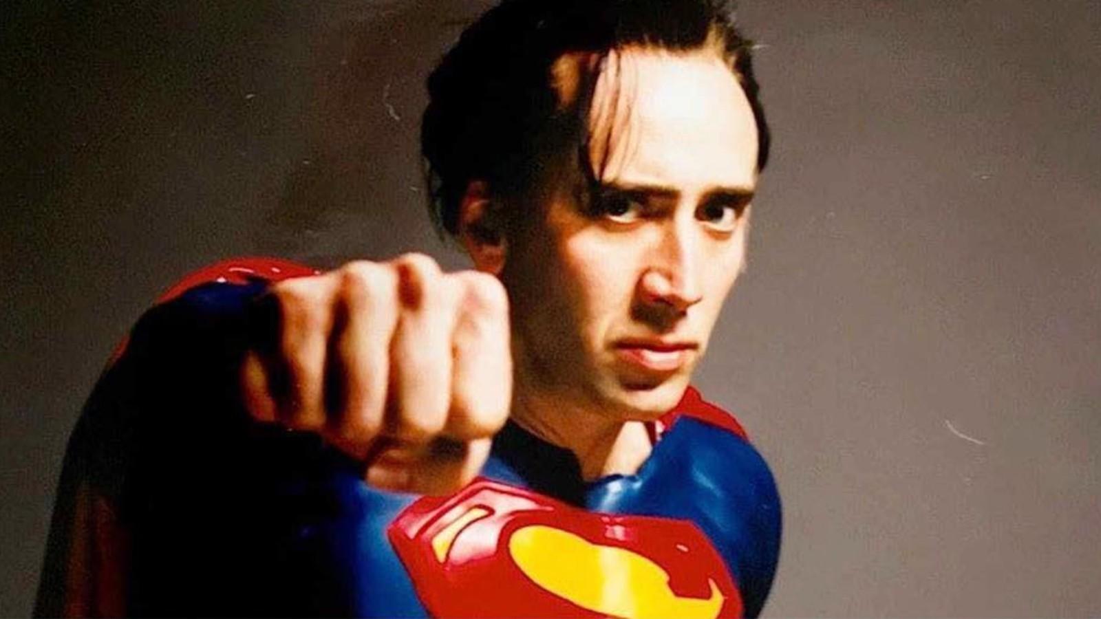 Nicolas Cage as Superman in early development of Superman Lives, who'll appear in The Flash