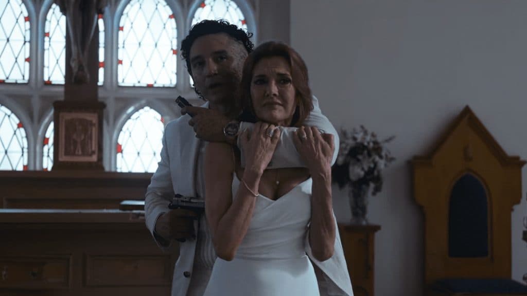 Fabiana Udenio and Gabriel Luna in FUBAR on Netflix