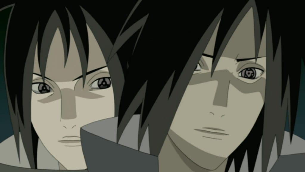 An image of Madara and Izuna Uchiha from Naruto