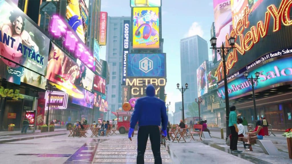 avatar staring at metro city in street fighter 6
