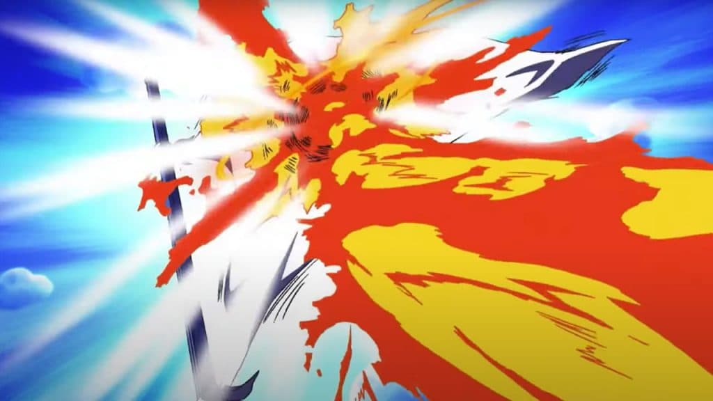 An image of Usopp burning the World Government flag in One Piece