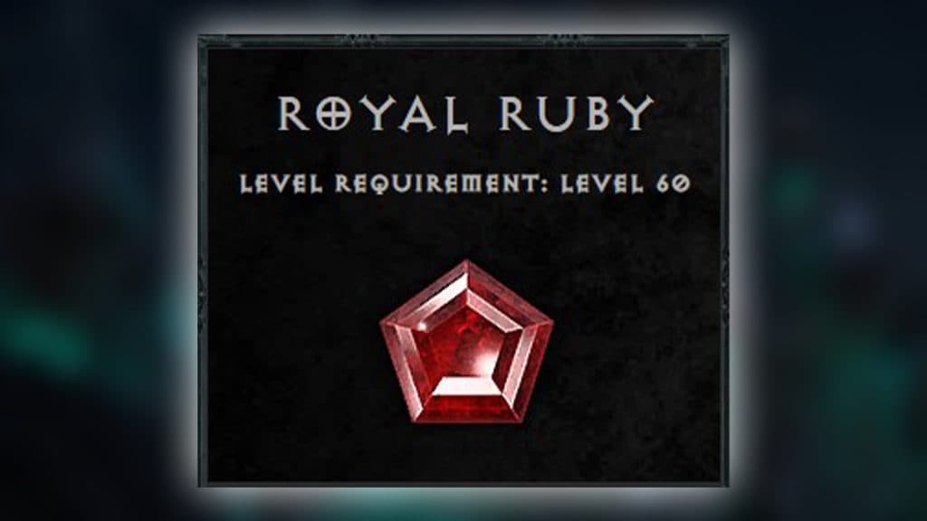 an image of Royal Ruby gem in Diablo 4
