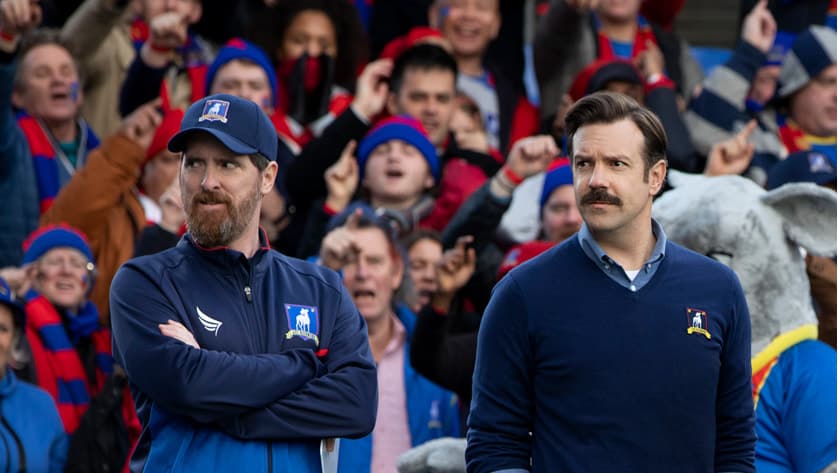 Coach Beard and Ted Lasso in Season 1 Episode 2
