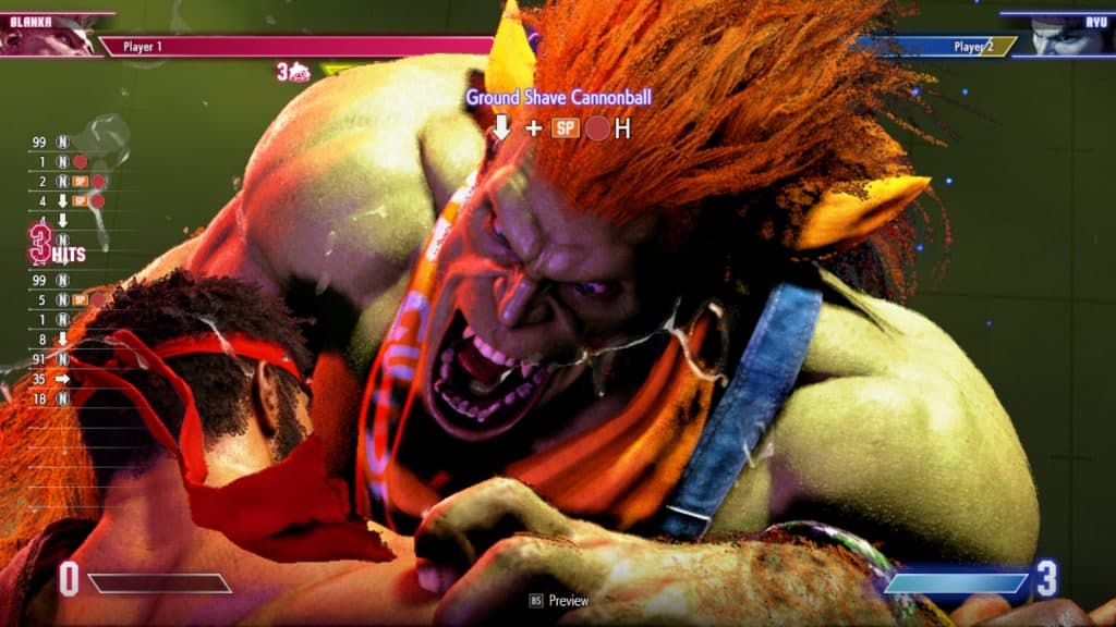 A screenshot of Blanka in Street Fighter 6