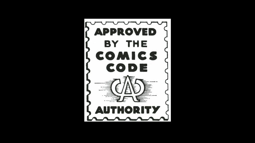 The comics code authority label that appears in Spider-Man: Across the Spider-Verse as an easter egg