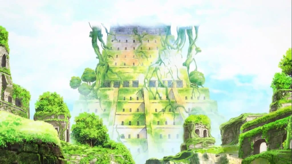 An image of the Shandora ruins in Skypiea of One Piece
